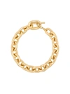 PACO RABANNE GOLD-COLORED ALUMINUM CHAIN NECKLACE