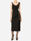 Dolce & Gabbana Women's Lace-detailed Cady Midi Cocktail Dress In Black