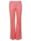 Alexander Mcqueen Leaf Crepe Slim Bootcut Pants In Coral