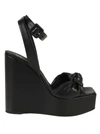 Giuseppe Zanotti 130mm Platform Leather Sandals In Nero Npnr