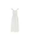 Chloé + Net Sustain Ruched Pleated Cotton-poplin Maxi Dress In White