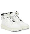 Nike Air Force 1 High Utility 2.0 Suede And Textured-leather Sneakers In Summit Wht/ Sail Black