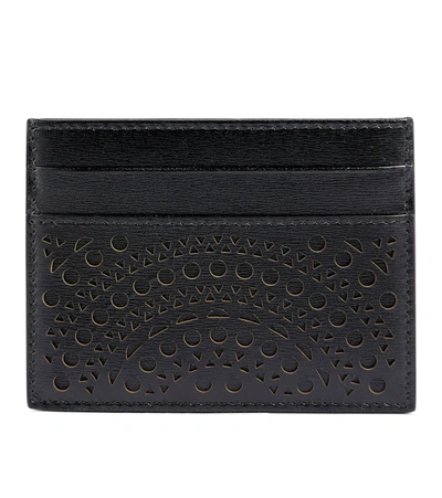 Alaïa Leather Card Holder In Black