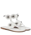 Alaïa Edition 2007 Studded Calfskin Sandals In White