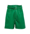 Philosophy Di Lorenzo Serafini High-rise Coated Shorts In Green