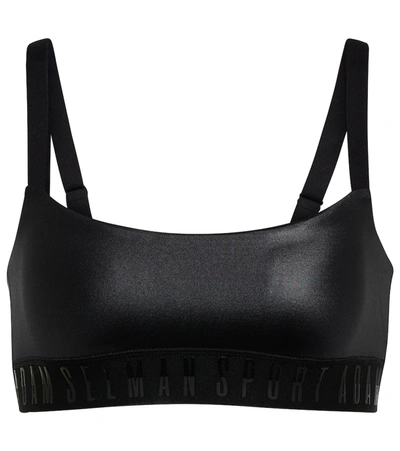 Adam Selman Sport Logo Sports Bra In Black