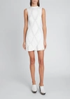 Alaïa 3-d Python Diamond Motif Dress In Blanc