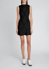 Alaïa 3-d Python Diamond Motif Dress In Noir Alaia