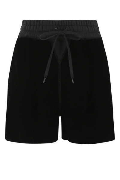 Miu Miu Black Velvet Shorts Black  Donna 42