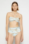 Pre-spring 2022 Swimwear Adelina Printed Bikini Top In Zebra Landscape Horizon