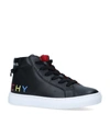 GIVENCHY KIDS LEATHER LOGO HIGH-TOP SNEAKERS