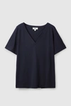 Cos V-neck T-shirt In Blue