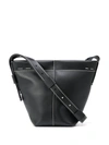 Proenza Schouler White Label Barrow Mini Leather Bucket Bag In Black