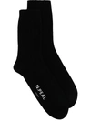 N•peal Logo-print Ankle-length Socks In Black