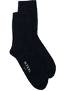 N•peal Logo-print Ankle-length Socks In Blue