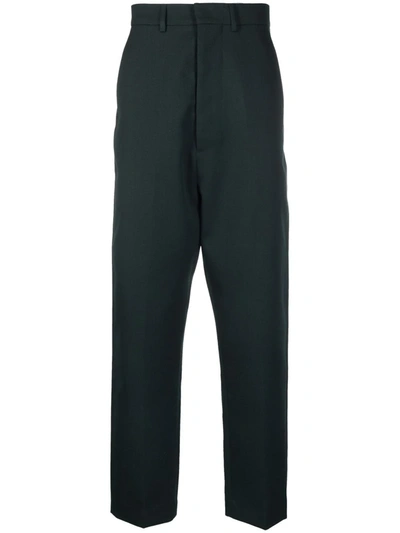 Ami Alexandre Mattiussi Cropped Tailored Trousers In Green