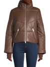Walter Baker Women's Edwina Lamb Leather Puffer Jacket In Terracotta