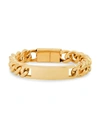 ANTHONY JACOBS MEN'S 18K GOLDPLATED CUBAN LINK CHAIN ID BRACELET