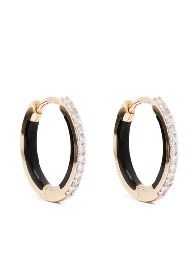 Maria Black Lost Highway 10 Diamond Huggie Earrings In Gold