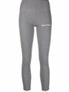 Palm Angels Logo Side Stripe Track Leggings In Grey