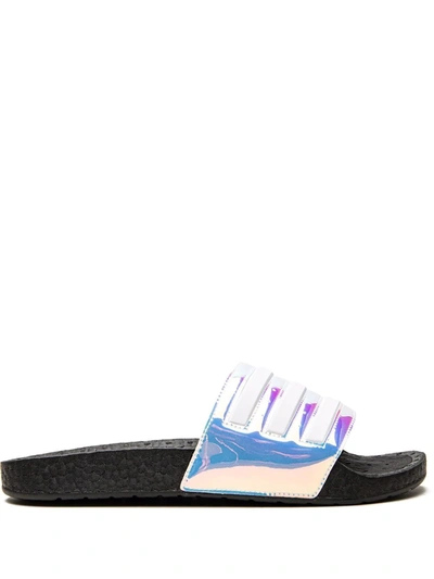Adidas Originals Adilette Boost Slides In Silver
