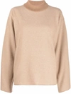 The Row Daverio Cashmere And Silk-blend Sweater In Beige Melange