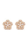 PASQUALE BRUNI 18KT ROSE GOLD FIGLIA DEI FIORI DIAMOND STUD EARRINGS