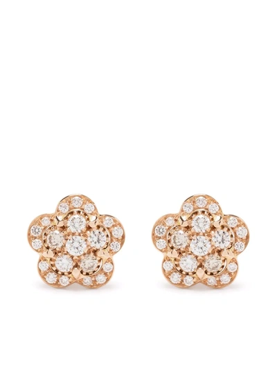 Pasquale Bruni 18kt Rose Gold Figlia Dei Fiori Diamond Stud Earrings In Pink