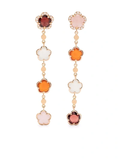 Pasquale Bruni 18kt Rose Gold Figlia Dei Fiori Diamond Drop Earrings In Pink