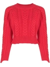 ALEXANDER MCQUEEN CABLE-KNIT FITTED JUMPER