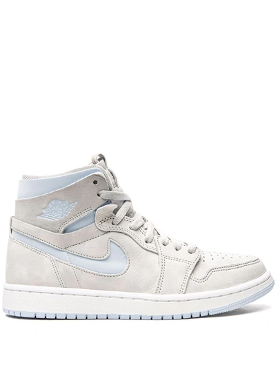 Jordan Air  1 Zoom Air Comfort High Top Sneaker In Grey