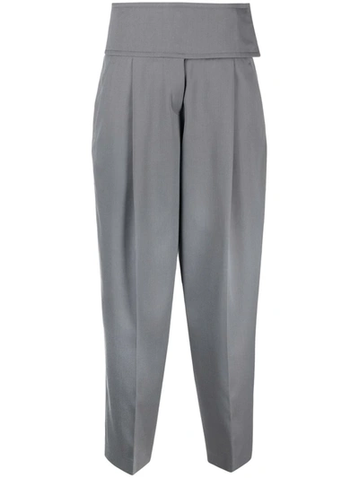 Jil Sander Dark Grey Pleated Trousers
