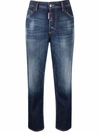 DSQUARED2 HIGH-RISE STRAIGHT-LEG JEANS