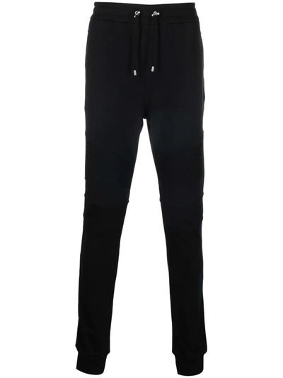 Balmain Black Cotton Jogging Pants