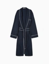 A LINE SHAWL-LAPEL BELTED SOFT-JERSEY ROBE