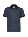 FERRAGAMO MEN'S GANCINI-PRINT COTTON POLO SHIRT