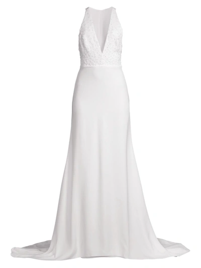 Sachin & Babi Gabriella Sequin-embellished Gown In Ivory