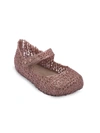 Mini Melissa Girl's Campana Papel Glitter Cutout Mary Jane Shoes, Baby/toddlers In Light Pink