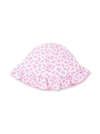 Kissy Kissy Baby Girl's Unicorn Gardens Reversible Print Floppy Hat In Pink