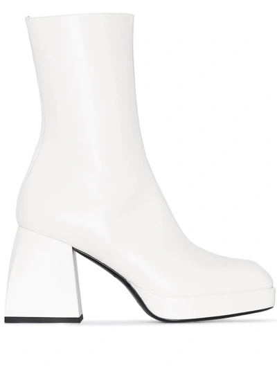 Nodaleto Bulla Corta Iridescent Platform Boots In White