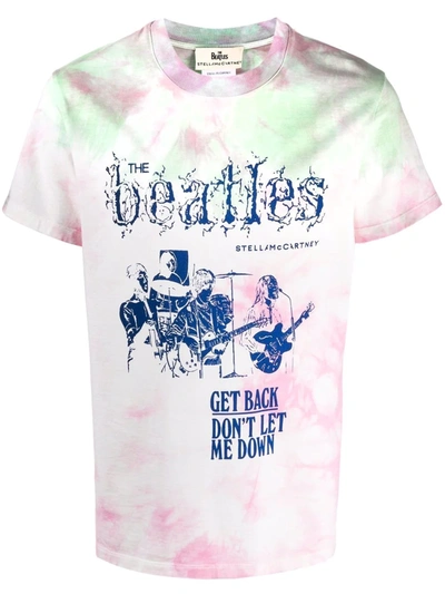 Stella Mccartney The Beatles Get Back T-shirt Aus Baumwoll-jersey Mit Print Und Batikmuster In Multicolour