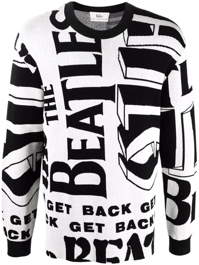 Stella Mccartney + The Beatles Get Back Intarsia Cotton Sweater In Black