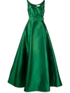 Sachin & Babi Kruse Empire-line Belted Gown In Green