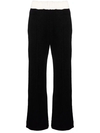 Casablanca Terry Contrast-waistband Track Pants In Black