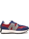 New Balance Women's Intelligent Choice 327 Low Top Sneakers In Blue/red/gray