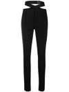 Helmut Lang Panel Waist-strap Skinny Trousers In Black