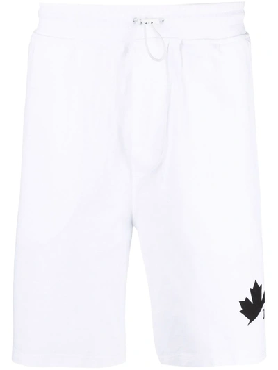 Dsquared2 Logo-print Track Shorts In White