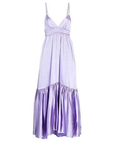 A.l.c Rhodes Cut-out Satin Midi Dress In Periwinkle