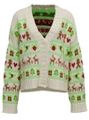 Philosophy Di Lorenzo Serafini The Christmas Jumper White Wool Blend Cardigan In White