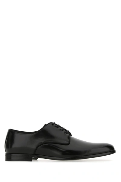Dolce & Gabbana Black Leather Lace-up Shoes
